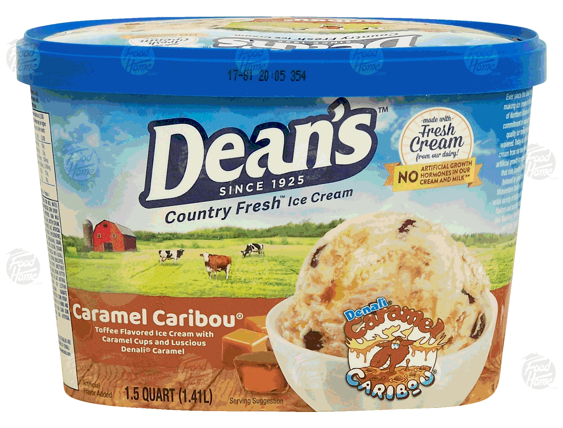 Dean's Country Fresh caramel caribou; toffee flavored ice cream with caramel cups Full-Size Picture